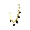 Chain With Black Zircons - Gold - D-075 30 Mm