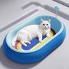 Cat Scratcher Pad, Oval Scratch Kitten Interactive Toy with Ball, Scratching Board, Sisal