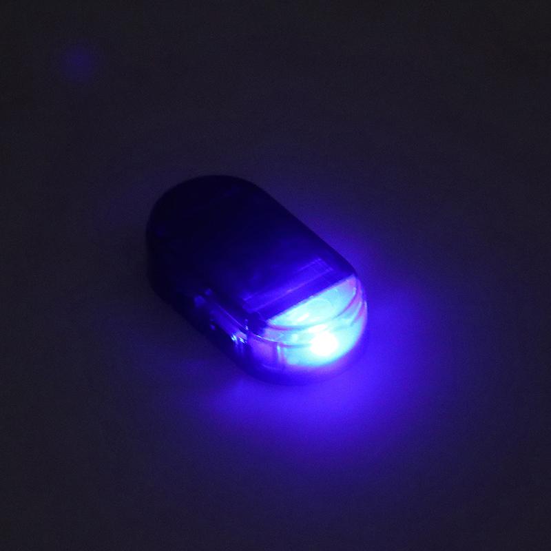 1 Piece Led Flashing Lights Car Fake Security Light Solar Powered Simulated Dummy Alarm Wireless Warning Anti-Theft Caution Lamp