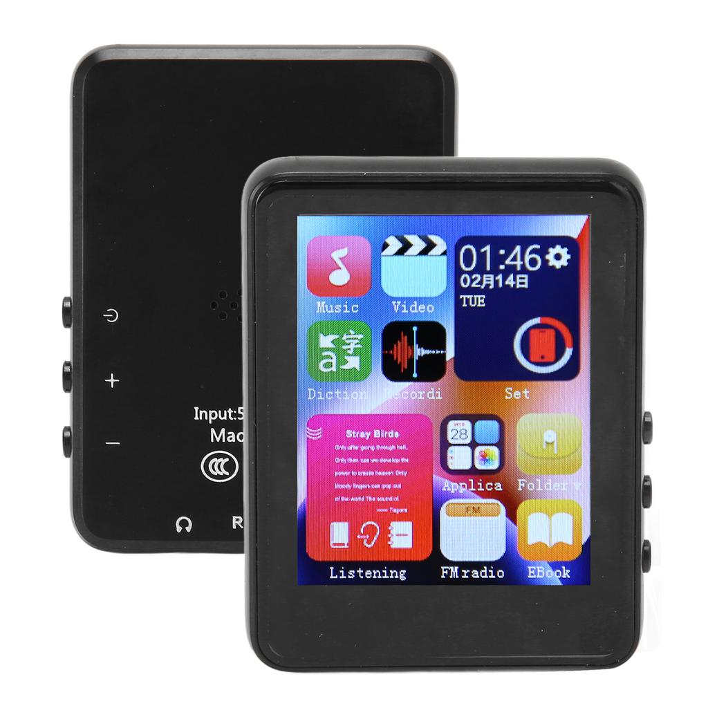 2.4in MP3 Player HD Full   Noise Reduction  5.0 FM Radio E Books Voice Recorder for Music