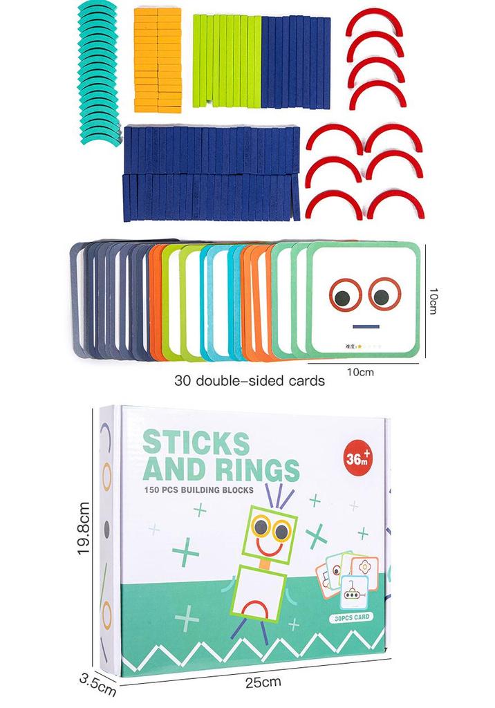Creative Circle Wooden Puzzle Toy for Ages 3-6: Early Education Building Blocks