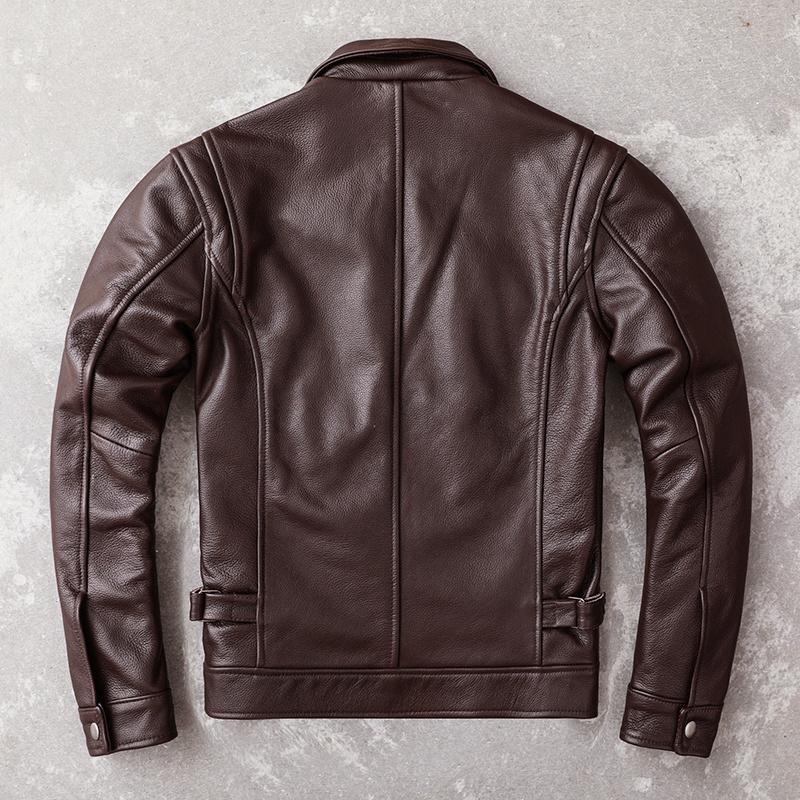 Casual Echtes Rindsleder Echtes Leder Jacke Männer Schlanke Herren Kleidung Frühling Herbst Herren Kuh Kleidung