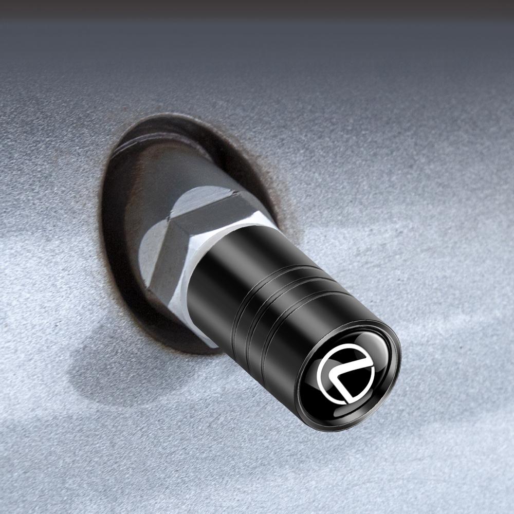 4Pcs Metal Car Styling Wheel Tire Valve Caps Cover Accessories For Lexus IS250 RX400h EX300h RX450h Al20 IS300h CT200h ES300h NX