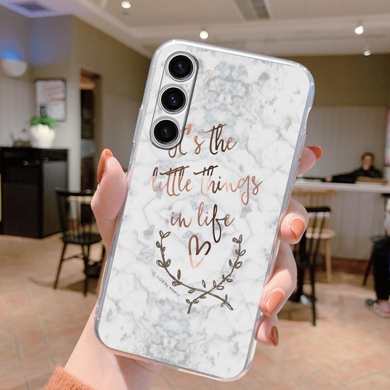 For Samsung Galaxy S24 Case S24 Plus S 24 Ultra Phone Cover Marble Clear Coque Soft TPU Fundas For Samsung S25 FE S25+ Shell