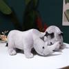 Soft Pillow Rhinoceros Plush Toy Wild Animals Stuffed Rhinoceros Doll  Kids Children