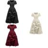 Vintage Renaissance Square Neck Short Sleeve Dress Medieval Pastoral Cosplay Dress