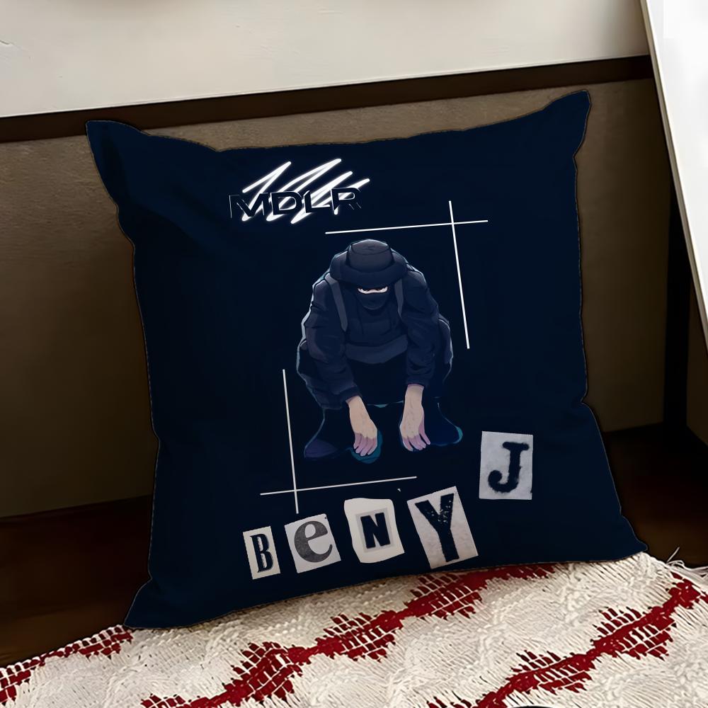 BBeny JJr Rapper Cushion Cover Reversible Soft Durable Pillow Cover Home Car MultiScene Use for Daily Comfort