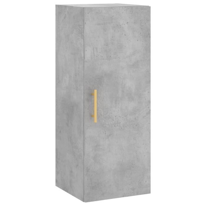 VidaXL Armoire murale gris béton 34,5x34x90 cm 828848