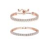 Elegant 4mm Zircon Adjustable Tennis Bracelet Set