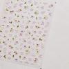 Crystal White Flower Leaves Petal Wet garden Spring Charming Elegant 5D Nail Art Stickers Rhinestone Adhesive Manicure Decals