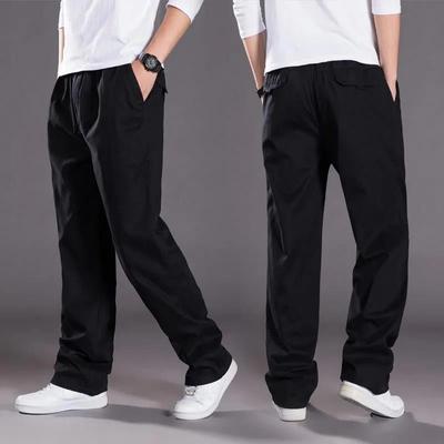 Summer Casual Pants Men's Plus Size Wide-leg Overalls Multi-pocket Straight Pants Outdoor Loose Version Sports Pants