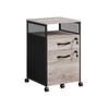 VASAGLE OFC077B02 Lockable Filing Cabinet Office Cabinet with Drawers, Universal Wheels, DIN A4 and Letter Format, Open Compartment, Steel Frame