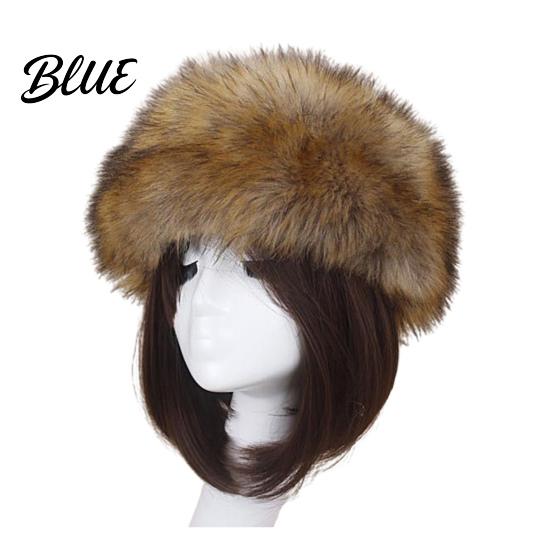 Women Autumn Winter Beanie Outdoor Cold-proof Thickened Hat Faux Fur Warm Plush