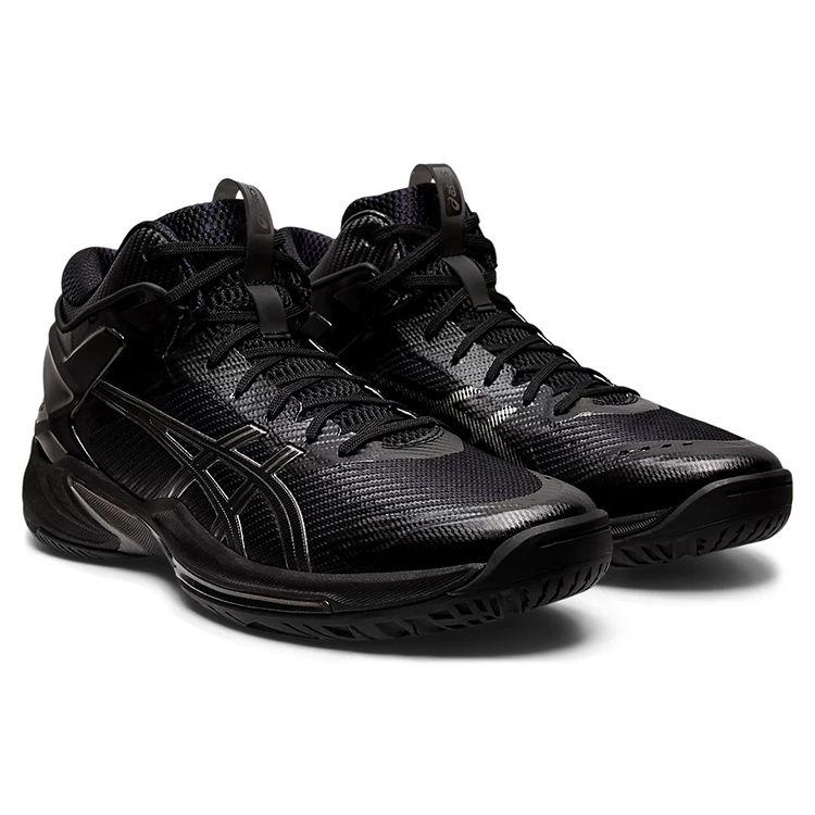 Asics Gel-Burst 24 Round Toe Lace-Up Fabric High-Top Basketball Shoes Unisex Sneakers Black 1063A015-001