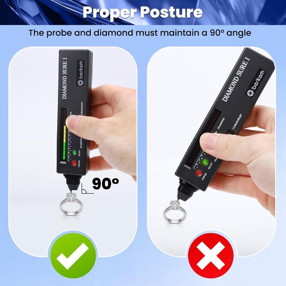 Thermal Sensor Gemstone Detector Fast 0.5s Detection Jewelry Tester Diamond Tester For Jewelry