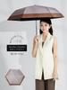 KIZAWA Folding Carbon 6 UV Light Suitable for Sun and Level 5 Water Full Light Heat Heat Mocha X Brown Parasol, Ultra-Lightweight Fiber, Ribs,