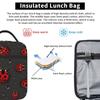 Bolsa de almuerzo aislada de mariquitas, portátil, impermeable, lonchera de Oxford, enfriador térmico, bolsa tote Bento para mujeres, niños, niñas, trabajo, escuela