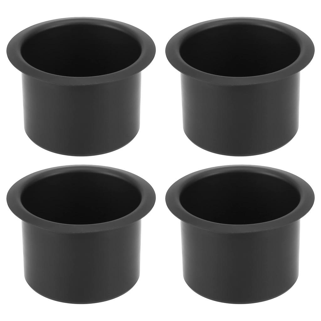 X AUTOHAUX Stainless Steel Bottle Cup Drink Holder Insert Replacement for 4 Pieces Marine, Boat, RV, Black,