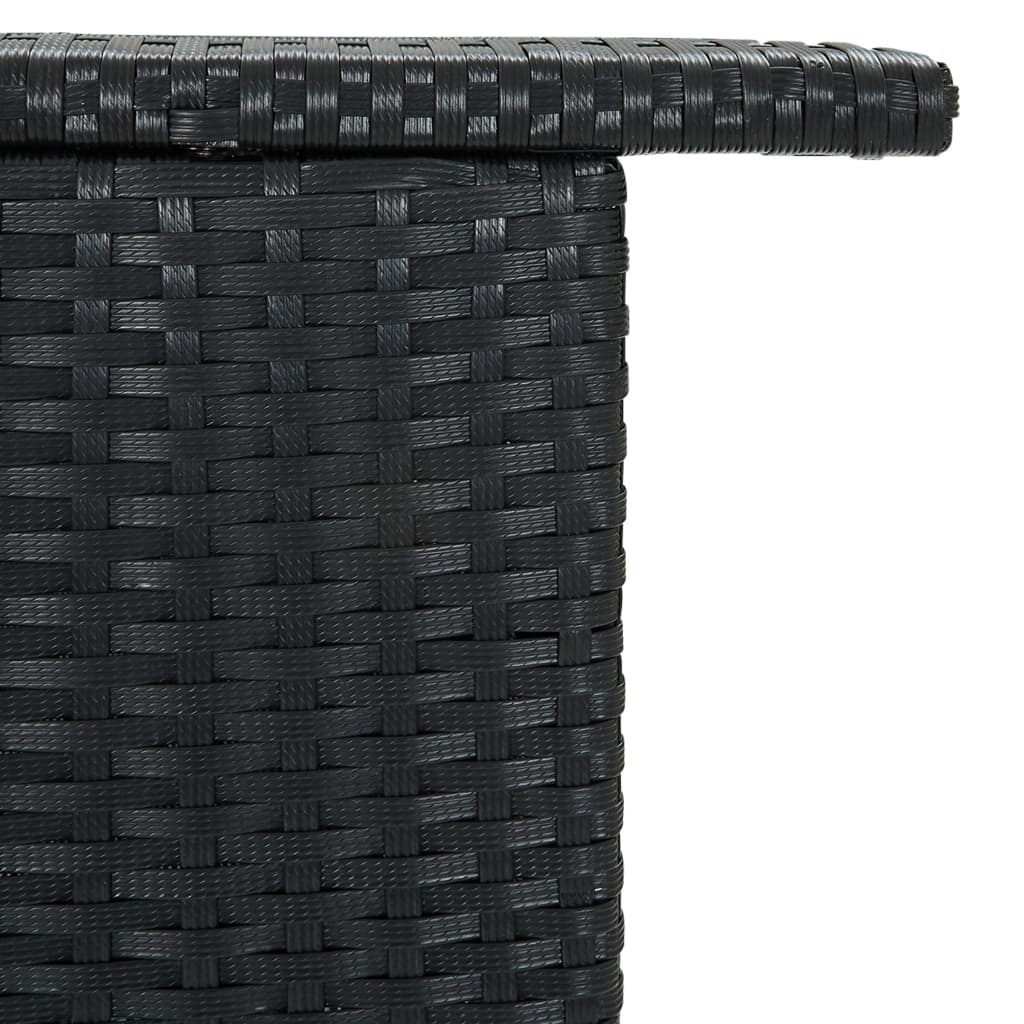 Outdoor Bar Table Black 120 x 55 x 110 cm Poly Rattan