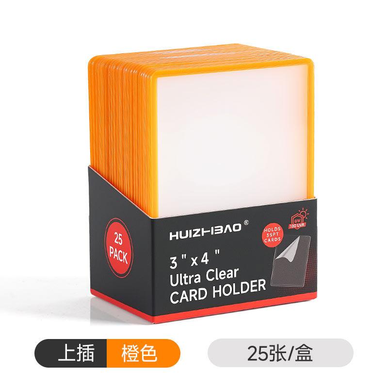 25Pcs 35pt Ultra Clear Card Sleeves with Protective Film, Hard Holder for Kpop Idol Photo Cards & Game TCG Trading Cards