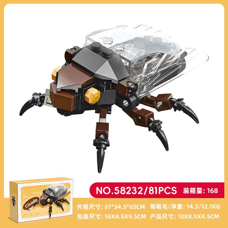 Insekten Mini-Partikel Bausteine Set 3D DIY Kreative Tiere Mikro-Stein für Kinder Jungen 6 bis 10 Jahre Lernspielzeug Geschenk