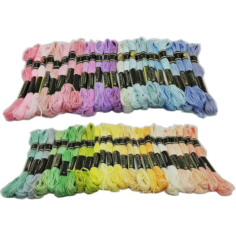 

Temari Cat Shop cotton polyester #25 embroidery thread Same color number as DMC set by color pastel 50, 50 pieces cross stitch Misanga [product]