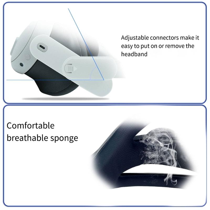 Replacement Head Straps for 3S VR Accessories Adjustable Reduce Head Pressure for 3S VR Straps