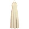 Ärmelloses einfarbiges rückenfreies Maxikleid mit Schlitz für Damen, lässiges lockeres Tankkleid für Sommer, Strand, Alltag