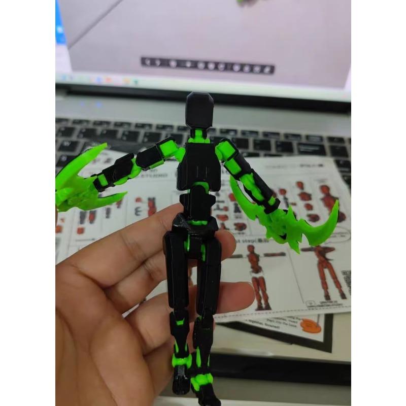 3D Articulated Cool Figures Not Assembled Action Miniatures Set Giant Sword Titan Robot Action Figure DIY Dummy Doll Ornament