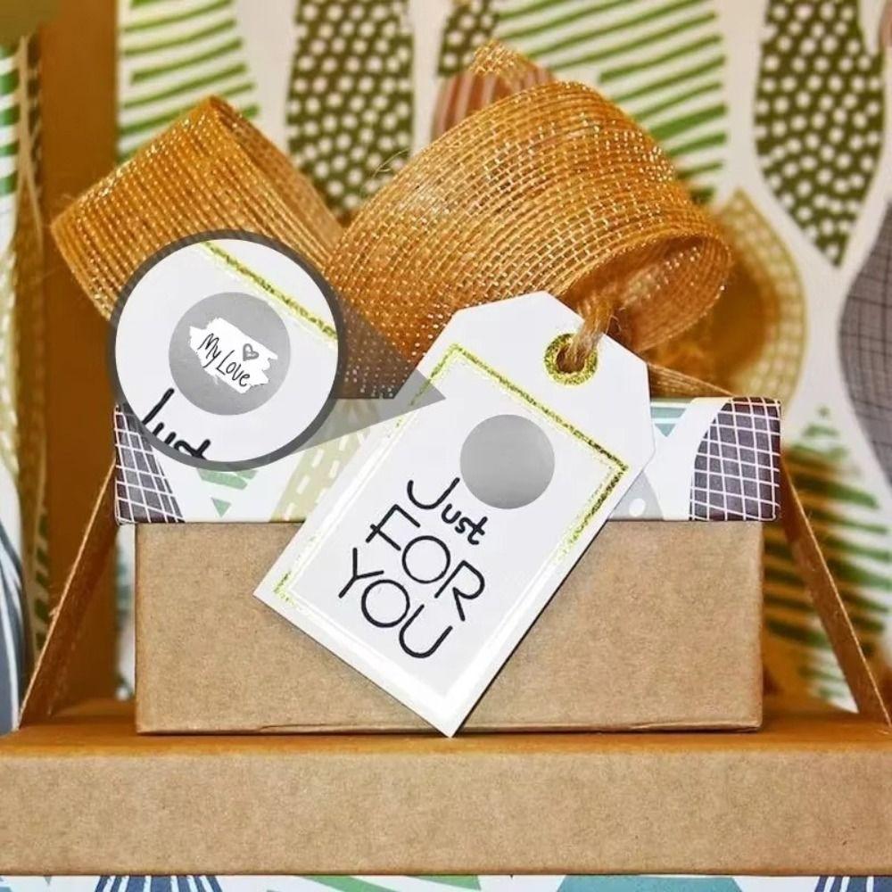 300pcs/Roll Self-adhesive Scratch Labels Stickers 2.5cm DIY Scratch Stickers  Party Supplies