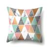 Polyester Pillow Case Nordic Ins Style Marble Geometric Printed Peach Leather Velvet Living Room Sofa Pillow Case