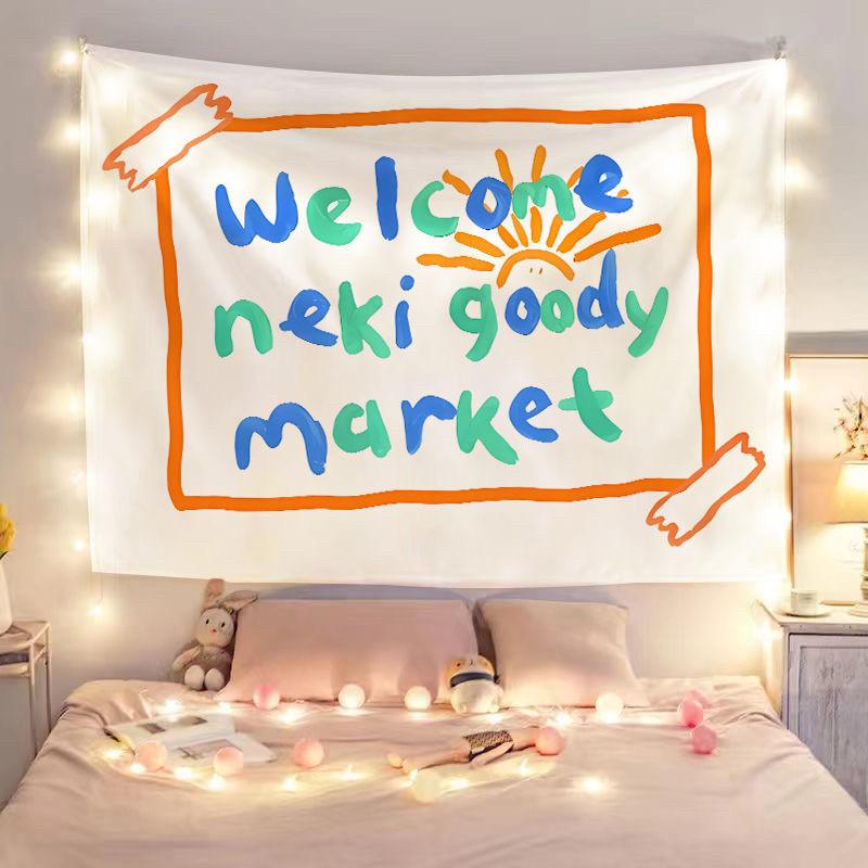 

Simple Minimalist Line Art Puppy Tapestry Cute Healing Wall Hanging for Bedroom Headboard Decor 74x94cm(29x37in)