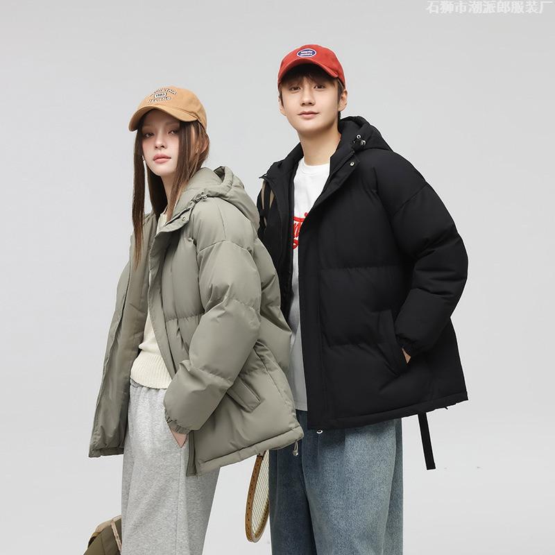 New autumn and winter trend loose thickened men's cotton-padded jacket women's casual couple cotton clothes 27