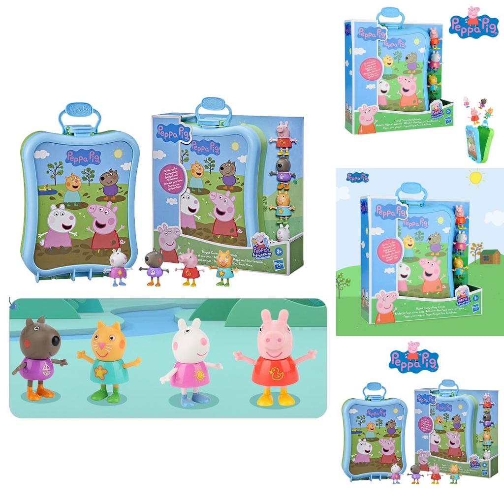 Peppa Pig Pink Piggy Portable Friend Plush Toy Set Peppa Carry-along Doll For Kids