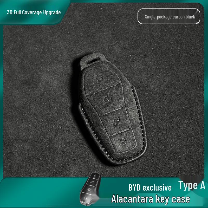 BYD Car Key Suede Case for Tang DMI, Han EV, Dolphin, Seal, Song PLUS, Yuan DMP Models