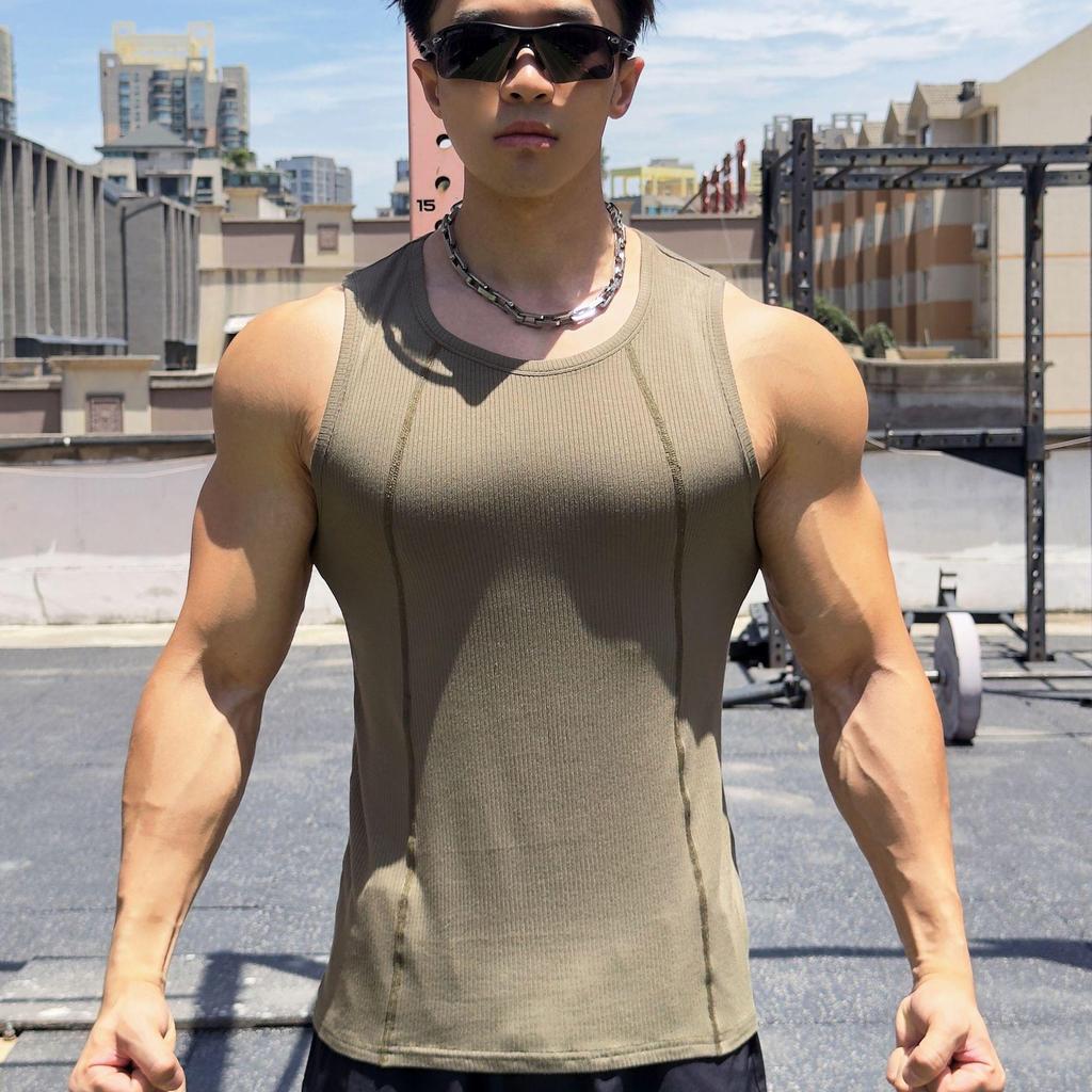 Herren Slim Fit Schnelltrocknendes Tanktop für Radfahren & Laufen