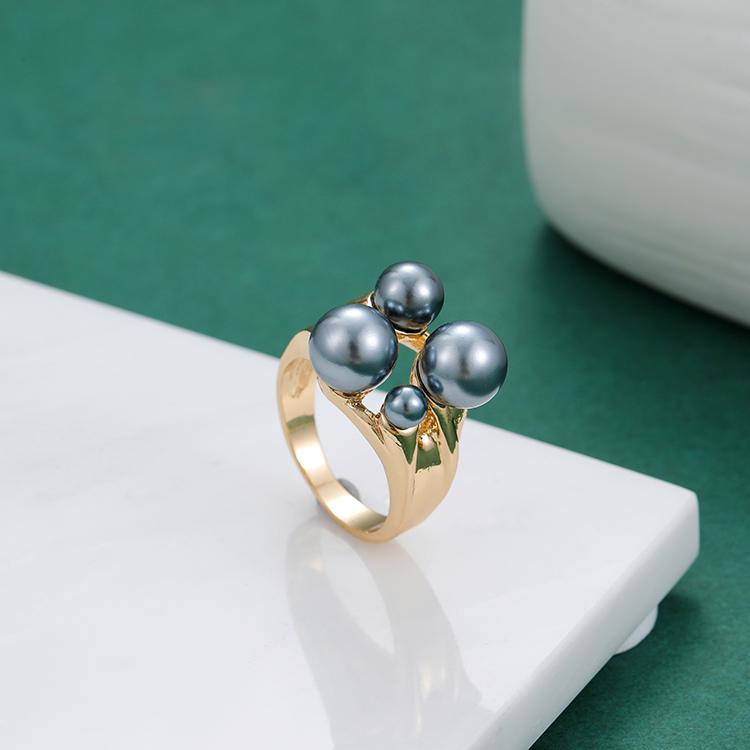 New Gold Plated Adjustable Large Pearl Jewelry Samoa Ring Hawaiian Finger Jewelry 7 золотой