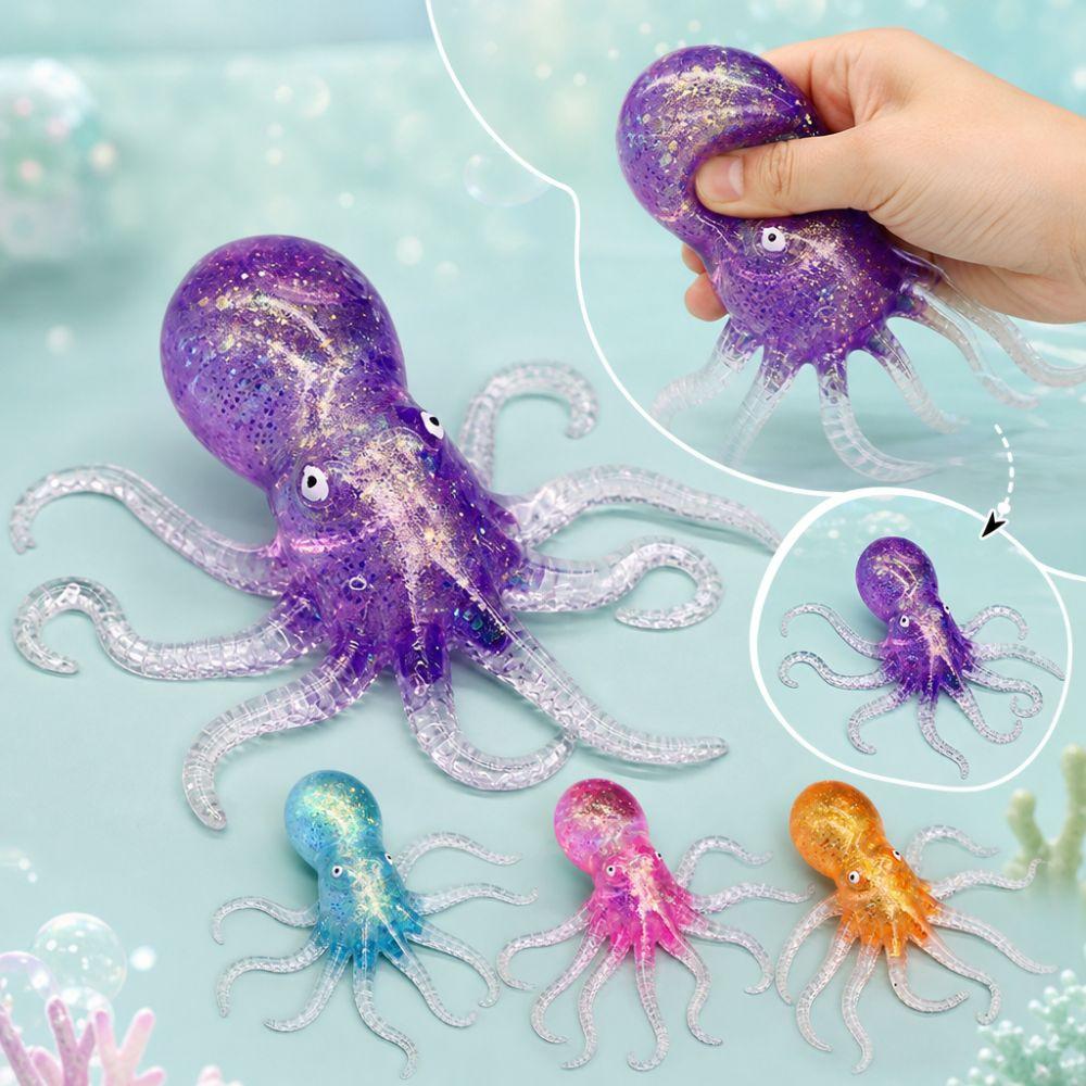 8 Claws Anti-Stress Squeeze Slow Rebound Realistic Octopus Squeeze Toy Vibrant Colors Slow Rising Toy For Adults Teenager Gift