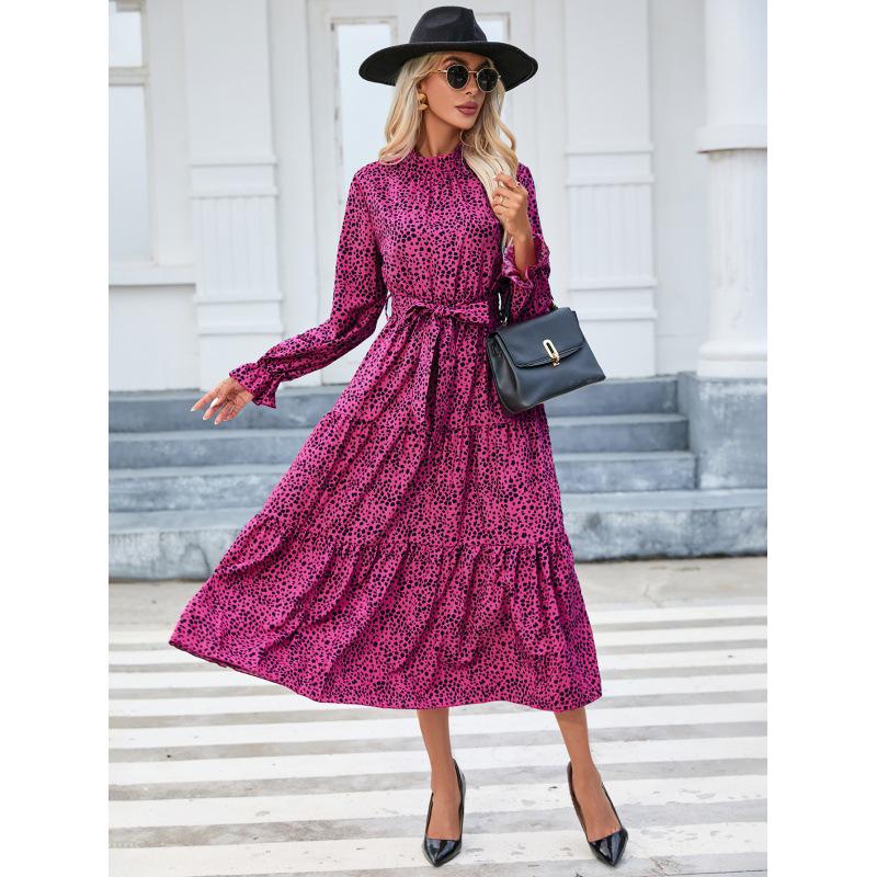 Women's 2023 Stand-up Collar Slim Fit Long Sleeve Fashion Dress