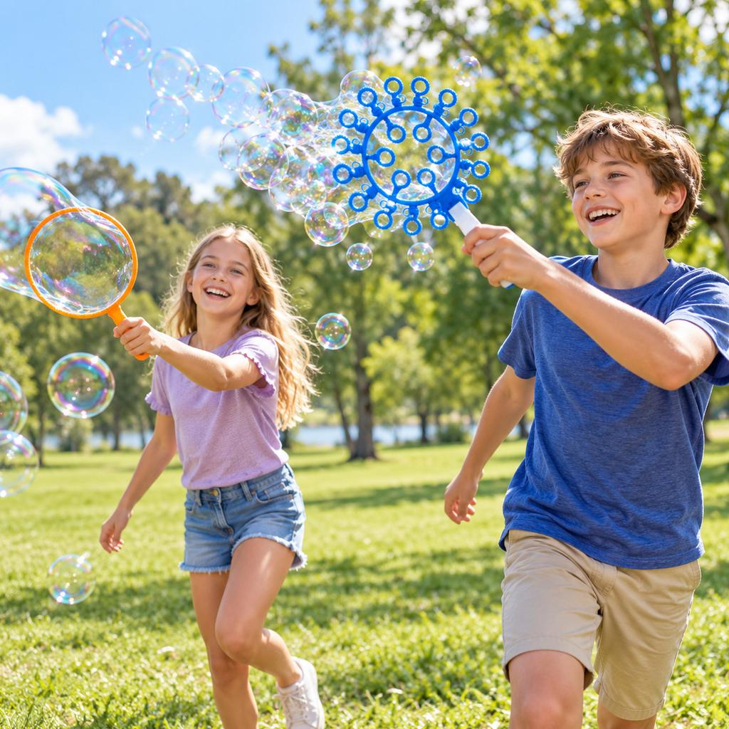 26-Piece Outdoor Wand Set, Large Blowing Toy, Backyard Party Fun