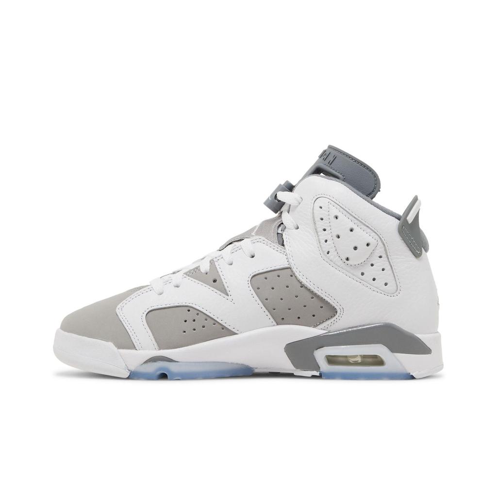 Air Jordan 6 Retro Grade School 'Cool Grey' (Unisex) White / Medium Grey / Cool Grey Kids' Basketball Shoes 384665 100