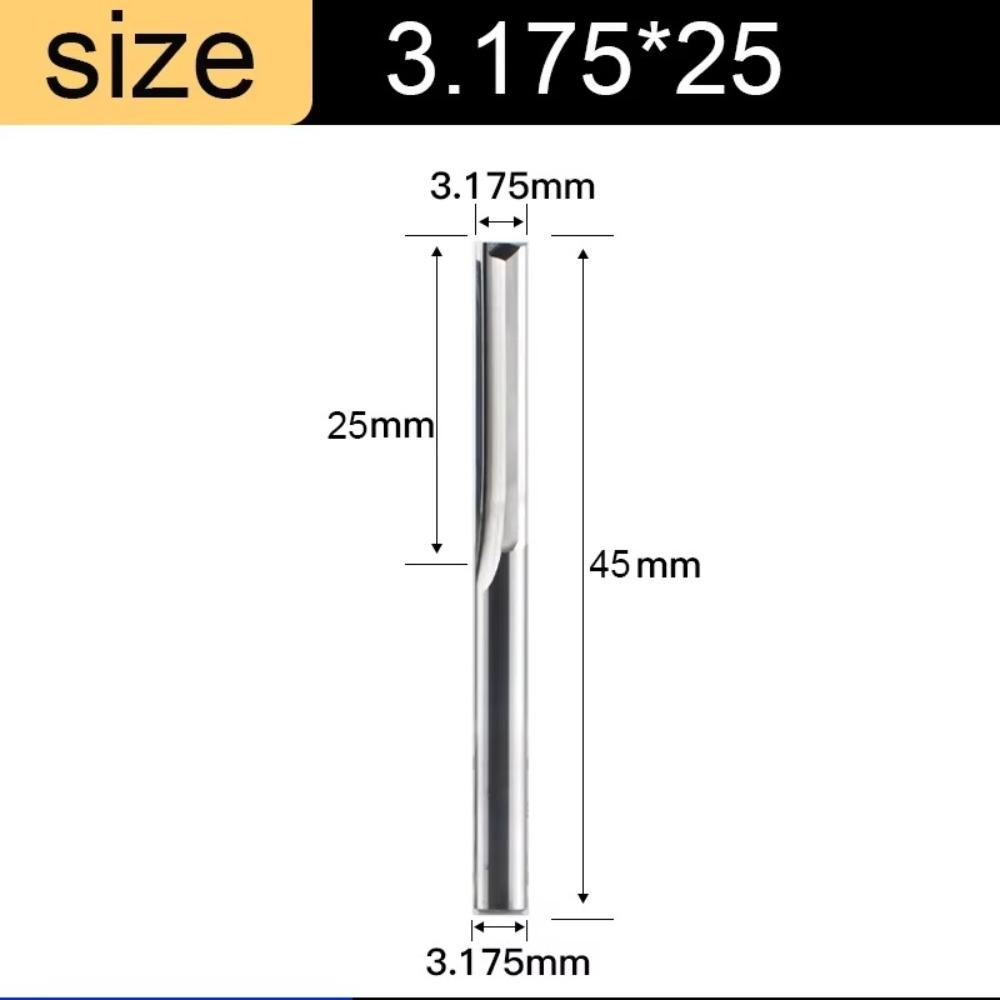 2 Flute Milling Cutter 3.175 4mm Shank Mill Cutter CNC Router Bit  Wood /MDF /Hard Wood/Acrylic/PVC