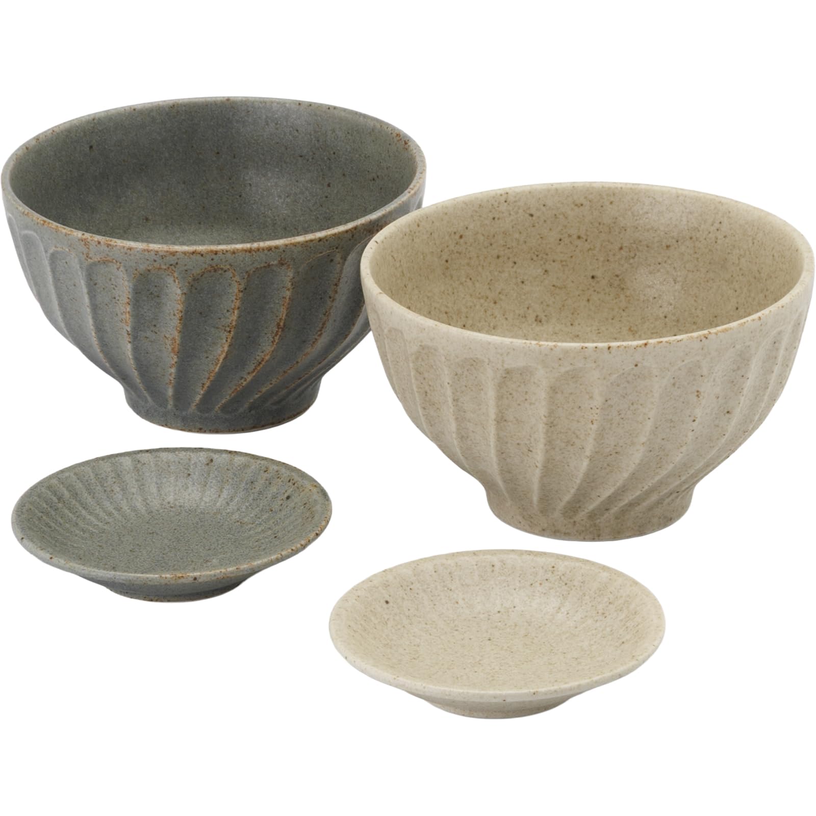 

Aito Seisakusho Pair of Mino Ware Bowls diameter x 8cm and Small Plates Perfect as a Dishwasher and Microwave Perfect for and Made in Product 113517