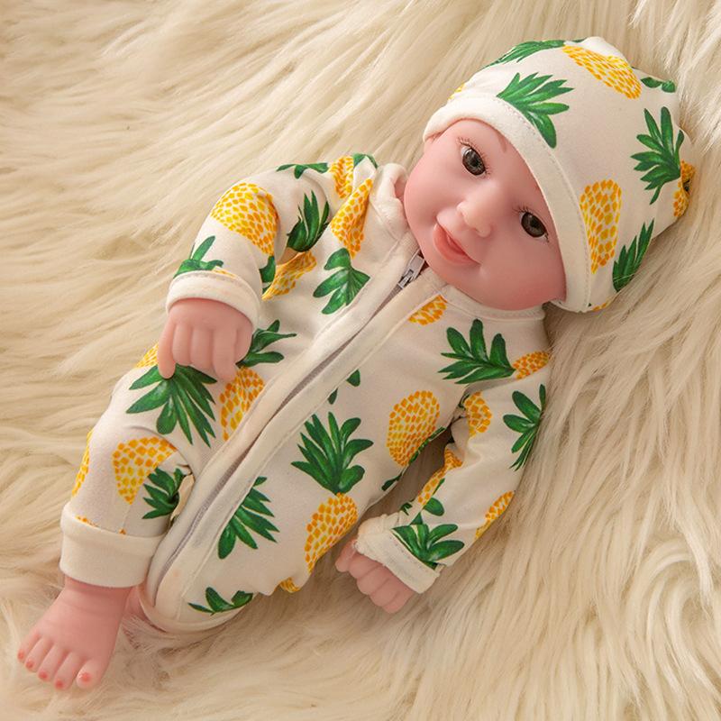 30CM Washable Lifelike Soft Hand-painted Simulation Baby Reborn Doll Children Accompany Play Doll