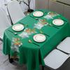 Fresh Flower Oval Pvc Table Cloths Plant Geometric Waterproof Oil -Proof Easy To Clean Coffee Dinning Tablecloth Decor
