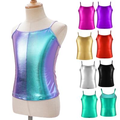 Kinder Mädchen Tank Weste Gymnastik Sport ärmellose Spaghetti Schultergurte Top Casual Outfit
