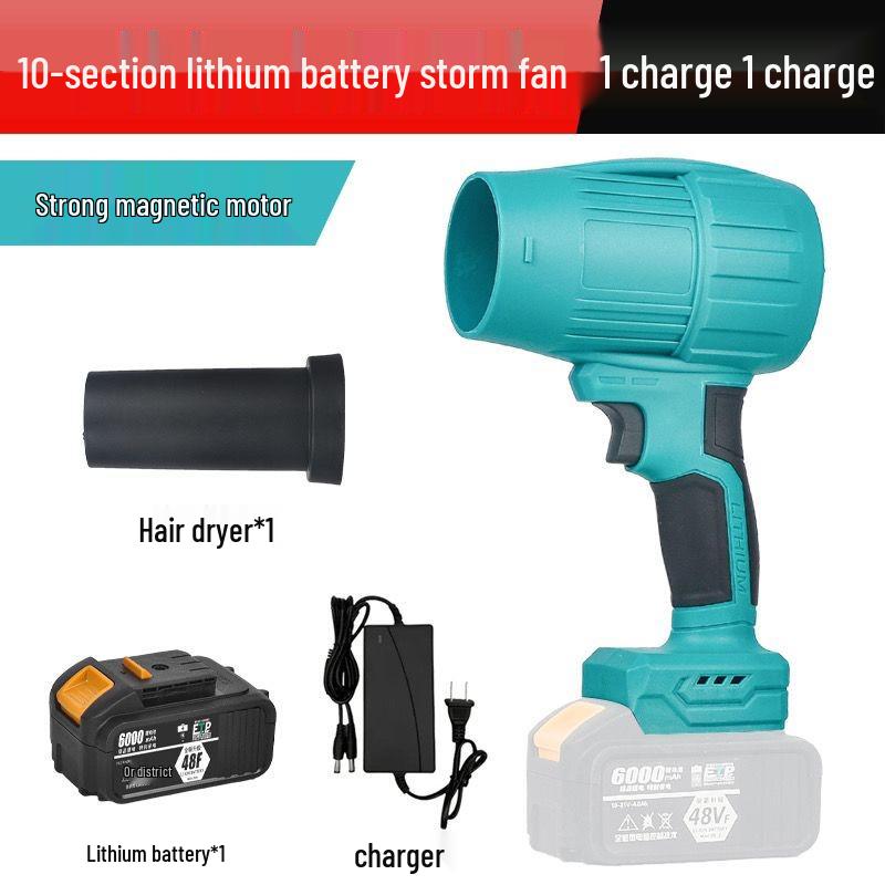 High-Power Brushless Ducted Turbo Fan Hair Dryer with Lithium Battery
