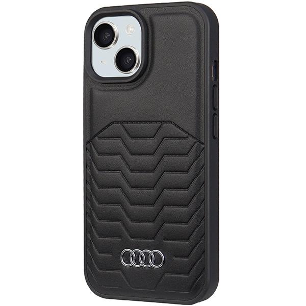 Audi Synthetic Leather Magsafe Iphone 15 / 14 / 13 6.1 Czarny/Black Hardcase Au-Tpupcmip15-Gt/D3-Bk