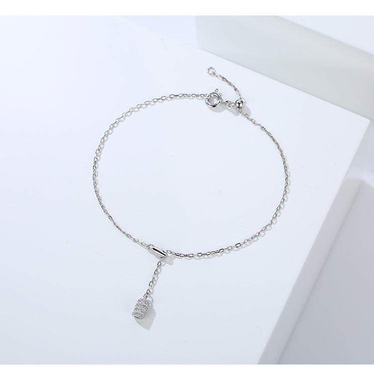 Personalized Retro Box Chain Bracelet - Elegant Silver, Versatile Japanese-Korean Inspired Couple's Jewelry for Women
