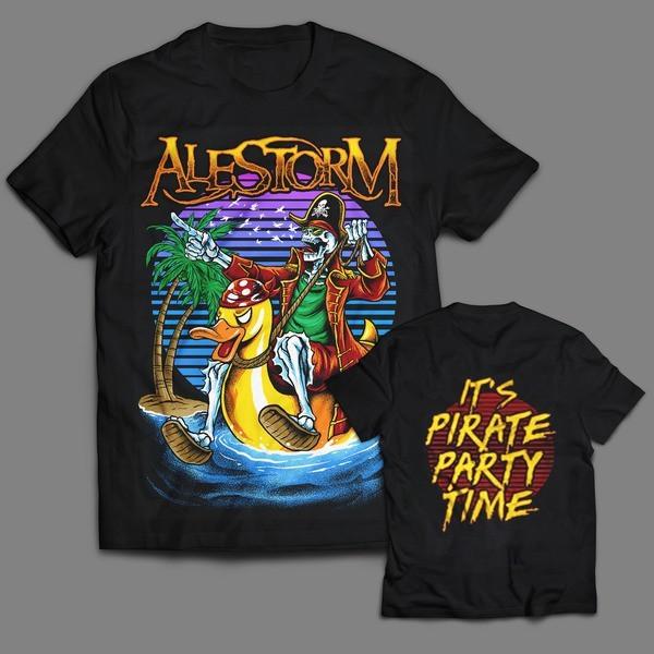 Футболка унисекс Alestorm Band It Pirate Party Time, 2 стороны, хлопок, размеры от S до 5XL, артикул PN278 XXXXL